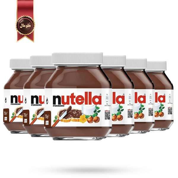 شکلات صبحانه نوتلا nutella آلمانی وزن 750 گرم بسته 6 عددی